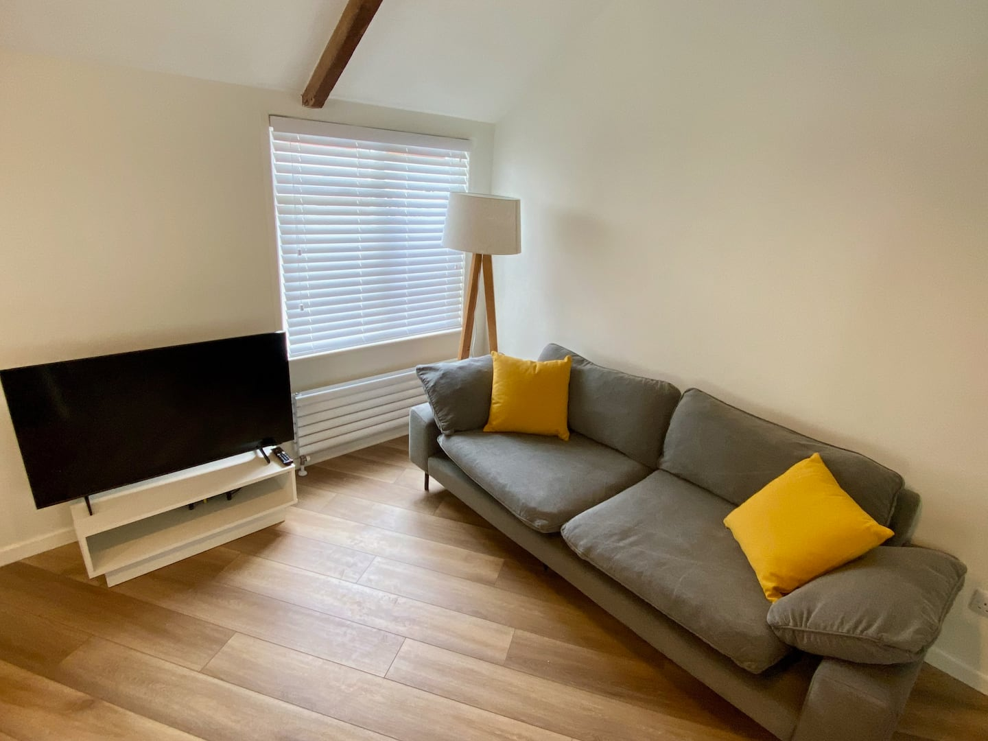 Living area with TV and sofa